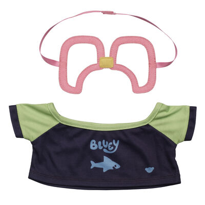 Bluey Swim Shirt and Goggle Set