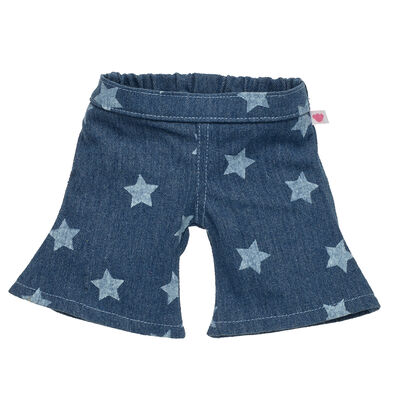Star Print Flared Jeans