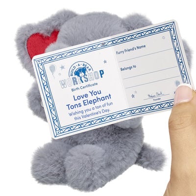 Build-A-Bear Mini Beans&reg; Love You Tons Elephant Soft Toy