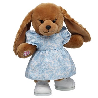 Barkleigh&trade; Dog Stuffed Animal Blue Floral Dress Gift Set