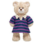 Navy and Purple Stripe Polo Dress for Stuffed Animals - Build-A-Bear Workshop®