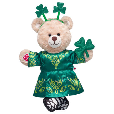 Happy Hugs Teddy Bear Irish Dance Gift Set with Shamrocks