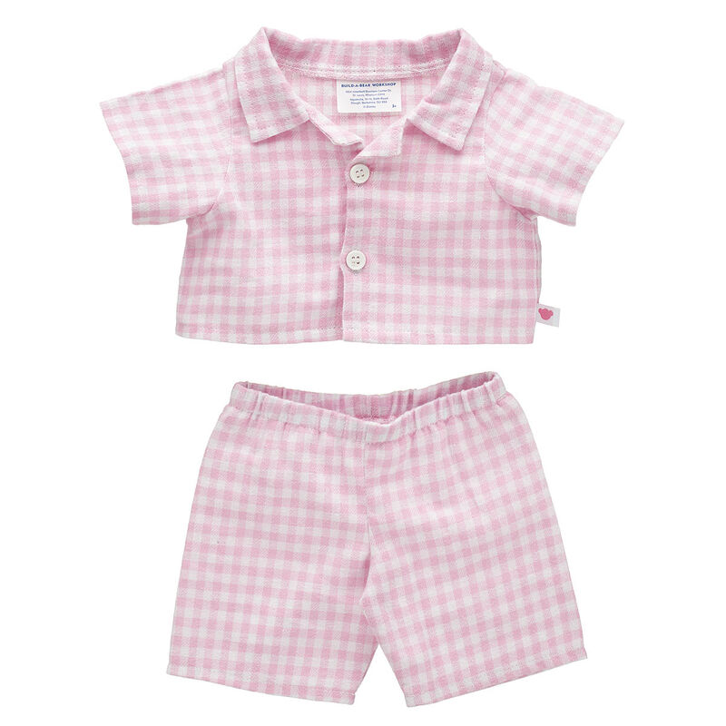 Pink Check PJ Set for Stuffed Animals - Build-A-Bear Workshop&reg;
