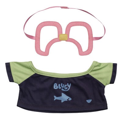 Bluey Swim Shirt and Goggle Set