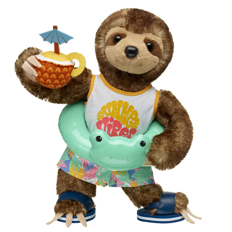 Online-Only Brown Sloth Summer Vibes Plush Toy Set - Build-A-Bear Workshop®