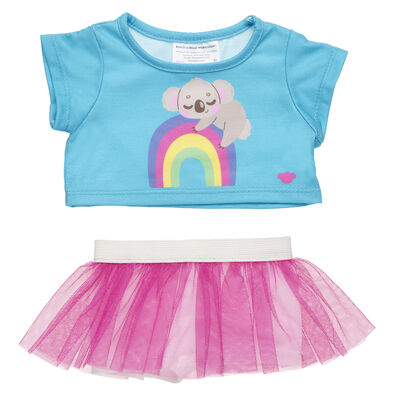 Rainbow Koala Skirt Set 