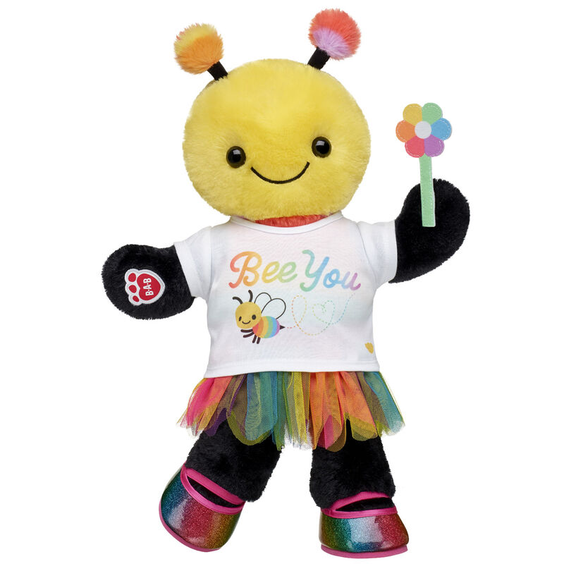 Online Exclusive Rainbow Bee Stuffed Animal "Bee You" Gift Set - Build-A-Bear Workshop&reg;