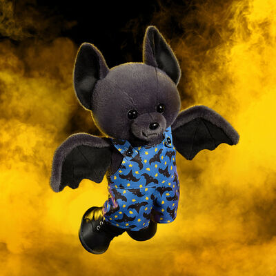 Posable Bat Soft Toy Overalls Gift Set