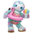 Summer Waves Sloth Soft Toy Flamingo Floatie Gift Set