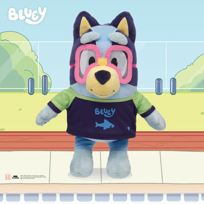 Bluey Plush with Swim Shirt and Goggle Set