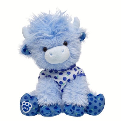 Blueberry Highland Cow Soft Toy with Vest