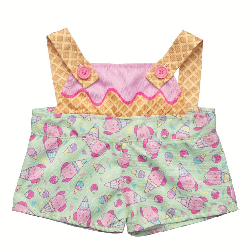 Sanrio Hello Kitty and Friends Strawberry Ice Cream Pochacco Overalls by Build-A-Bear