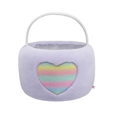 Purple Pastel Heart Easter Basket