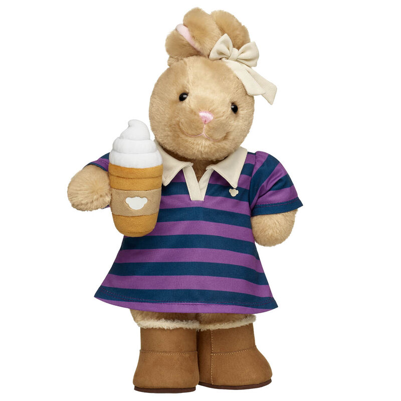 Pawlette™ Bunny Plush Polo Dress & Drink Wristie Gift Set with Ear Bow - Build-A-Bear Workshop®