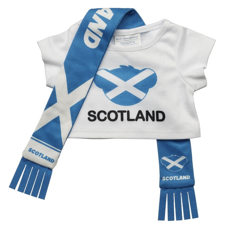 Scotland Scarf and T-Shirt Set by Build-A-Bear