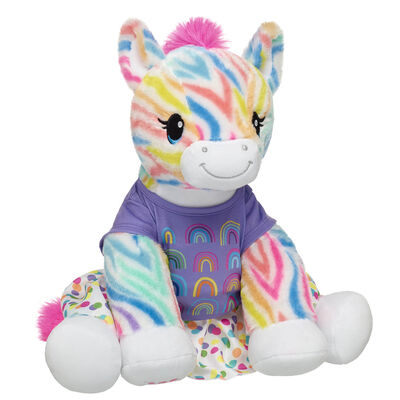 Rainbow Zebra Soft Toy Gift Set
