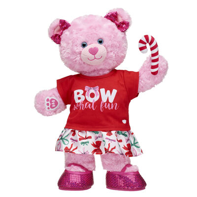 Pink Cuddles Teddy Bear Bow What Fun Gift Set