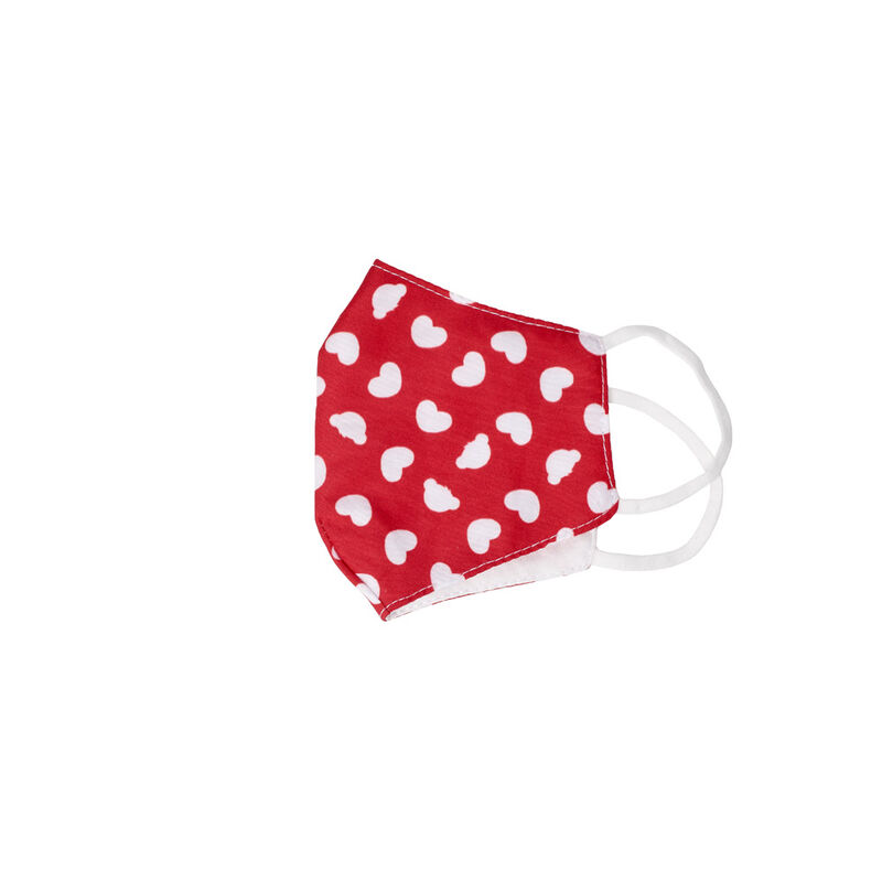 Child-Size Red Hearts Face Mask