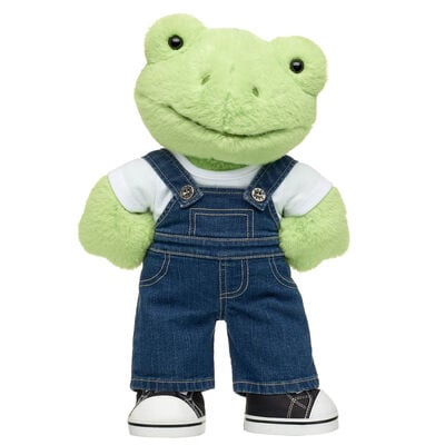 Spring Green Frog Soft Toy Overalls Gift Set