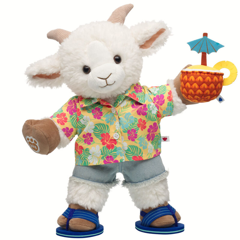 Goat Stuffed Animal Summer Gift Set plush by Build-A-Bear