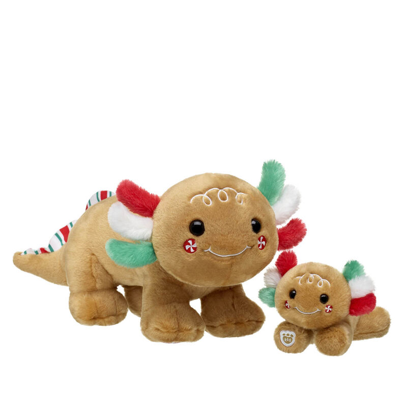 Gingerbread Axolotl Stuffed Animal with Mini Bean® - Build-A-Bear Workshop®