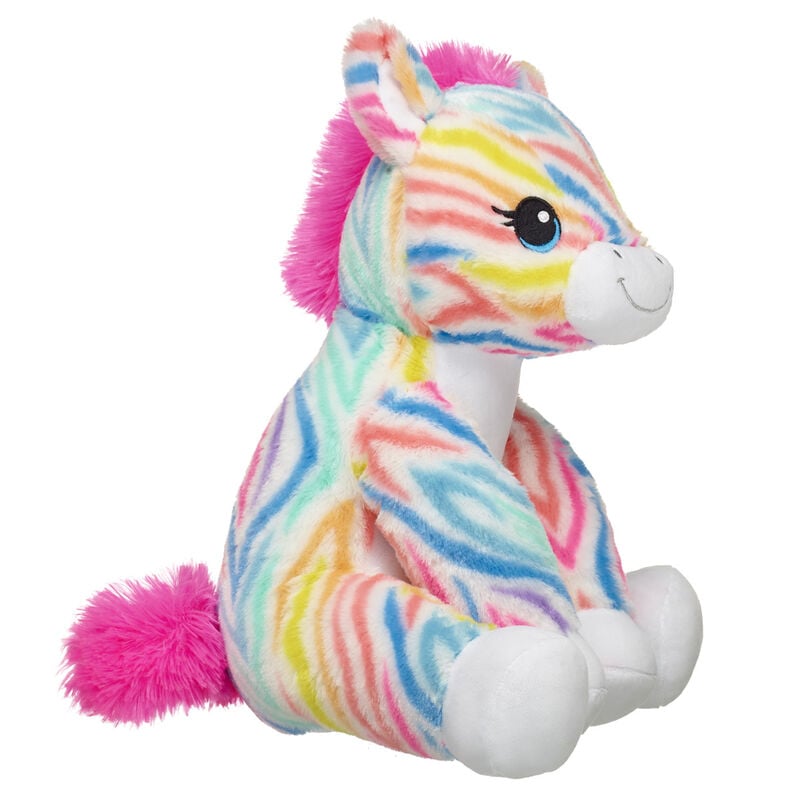 Rainbow Stripes Zebra Stuffed Animal - Build-A-Bear Workshop&reg;