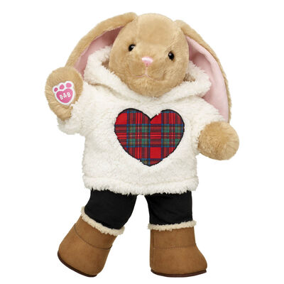 Pawlette™ Bunny Plush Tartan Hoodie Gift Set
