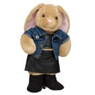 Pawlette™ Bunny Plush Faux Leather Denim Jacket Gift Set