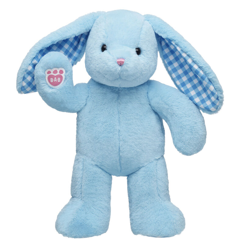 Blue Gingham Pawlette Bunny Plush plush by Build-A-Bear