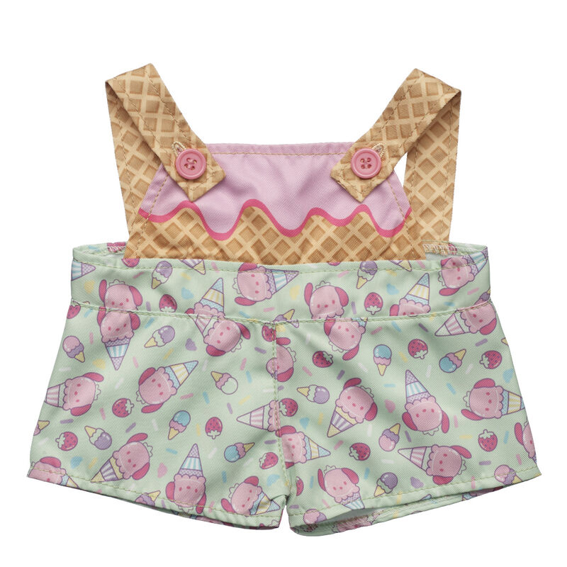 Sanrio Hello Kitty and Friends Strawberry Ice Cream Pochacco Overalls by Build-A-Bear