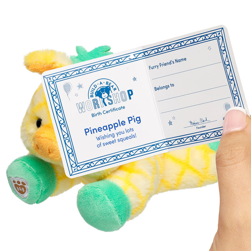 Build-A-Bear Mini Beans Pineapple Pig Stuffed Animal plush by Build-A-Bear