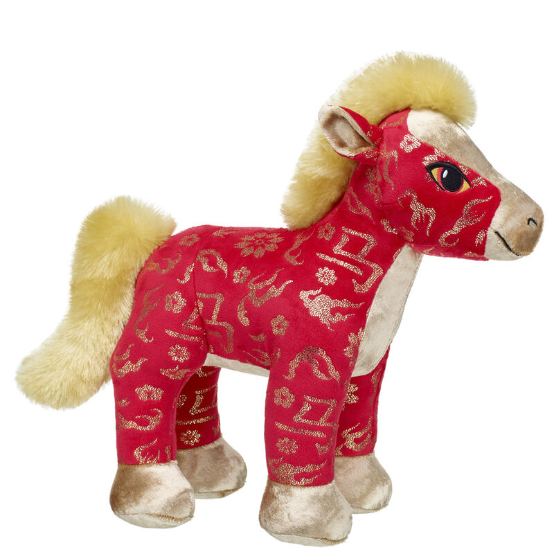 Red and Gold Horse plush by Build-A-Bear