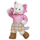 Pastel Swirl Kitty Soft Toy Pink Top and Plaid Skirt Gift Set