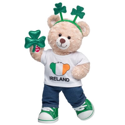 Happy Hugs Teddy Bear Ireland Gift Set with Shamrocks