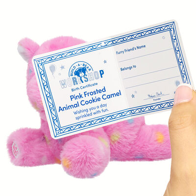 Build-A-Bear Mini Beans&reg; Pink Frosted Animal Cookie Camel Soft Toy
