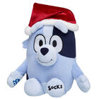 Socks Plush Puppy with Santa Hat