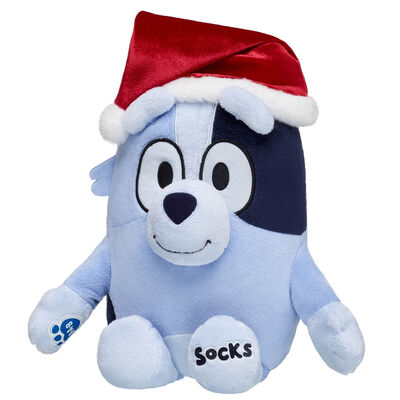 Socks Soft Toy Puppy with Santa Hat