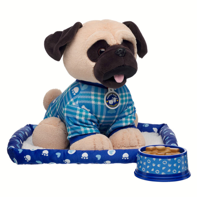 Promise Pets Pug Stuffed Animal Pet Care Gift Set plush by Build-A-Bear
