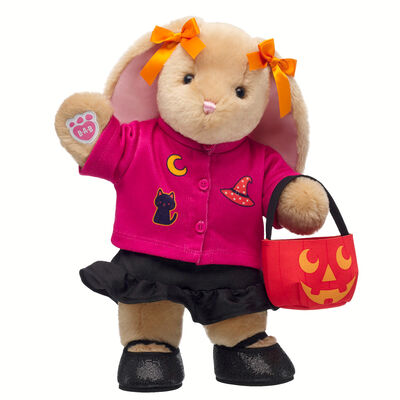 Pawlette&trade; Bunny Plush Halloween Cardigan Gift Set with Jack-o'-lantern Bucket