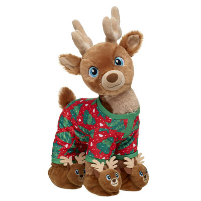 Glisten and the Merry Mission Santa's Reindeer Plush with Red Sleeper & Slippers