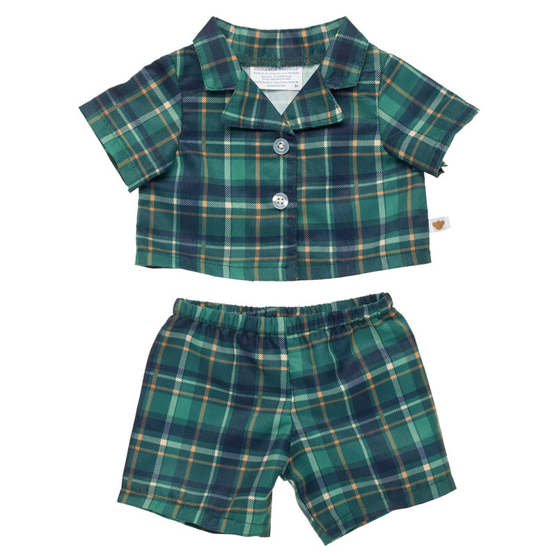 Green Plaid PJ Set for Stuffed Animals - Build-A-Bear Workshop®