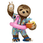 Brown Sloth Soft Toy Flamingo Floatie Gift Set