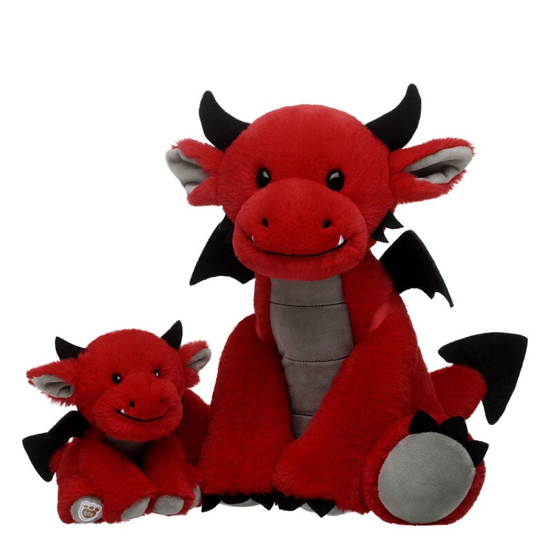 Fiery Dragon Plush with Build-A-Bear Mini Bean plush by Build-A-Bear