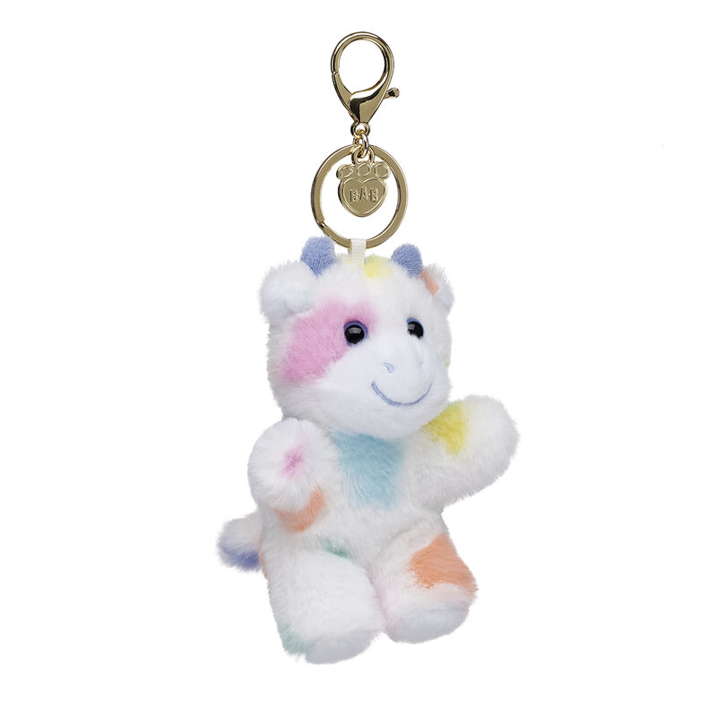 Colorful Splatter Cow Plush Bag Charm plush by Build-A-Bear