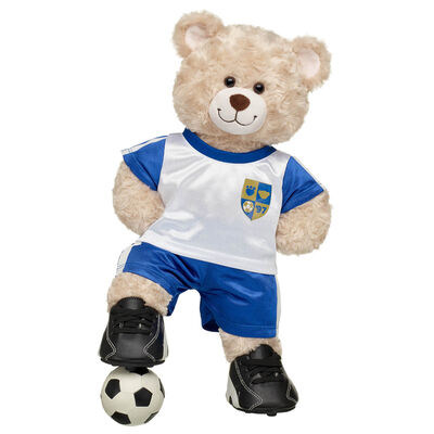 Happy Hugs Teddy Bear Blue Football Gift Set with Football