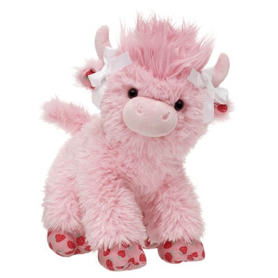 Strawberry Highland Cow Soft Toy Gift Set