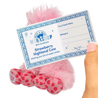 Build-A-Bear Mini Beans&reg; Strawberry Highland Cow Soft Toy