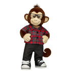 Smiley Monkey Soft Toy Tartan Gift Set