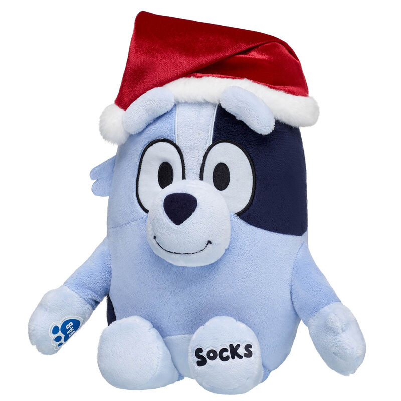 Socks Plush Puppy with Santa Hat
