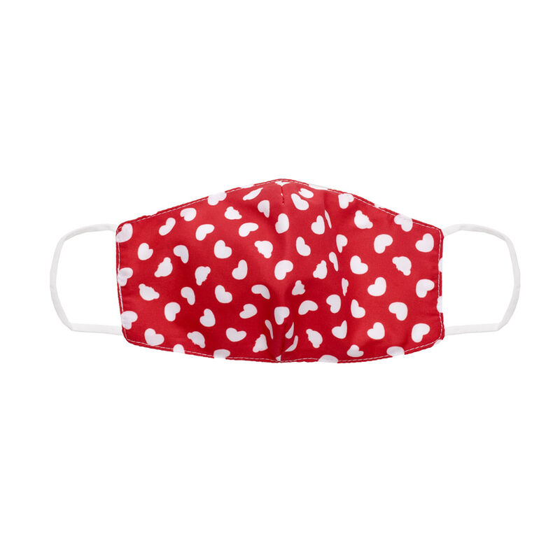 Adult-Size Red Hearts Face Mask